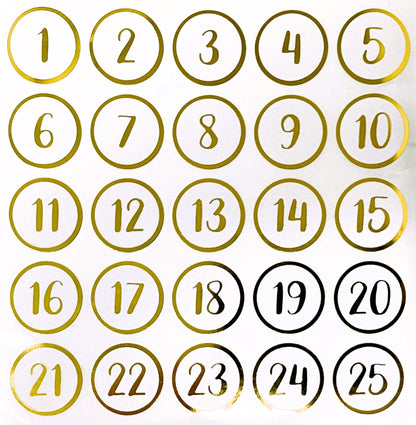 DIY Advent Calendar Kit – 25 Christmas House Boxes to Fill – Gold Number Stickers & String – Reusable Mini Gift Boxes – Make Your Own Advent Calendar - Dimensions per box: 5 x 5 x 8.5 cm
