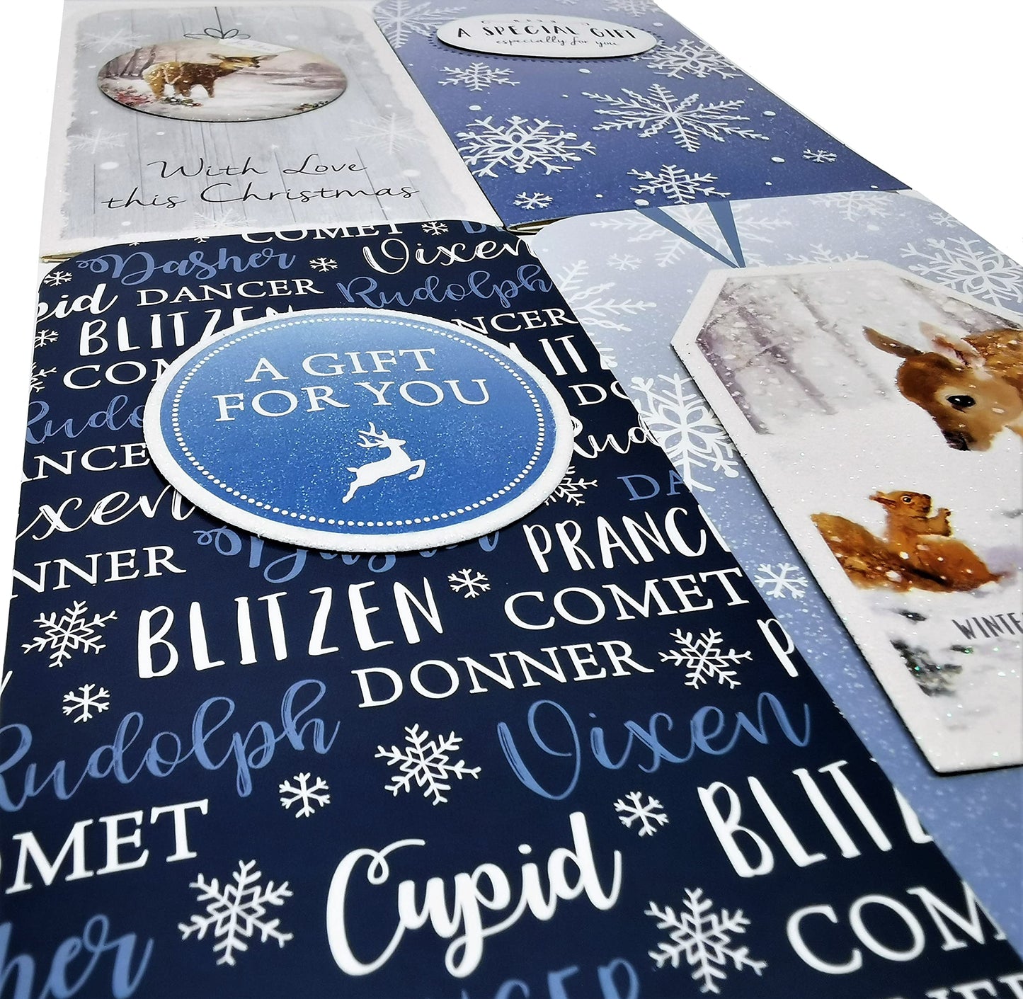 4 Assorted Handcrafted Money Wallets & Envelopes Winter Wonderland