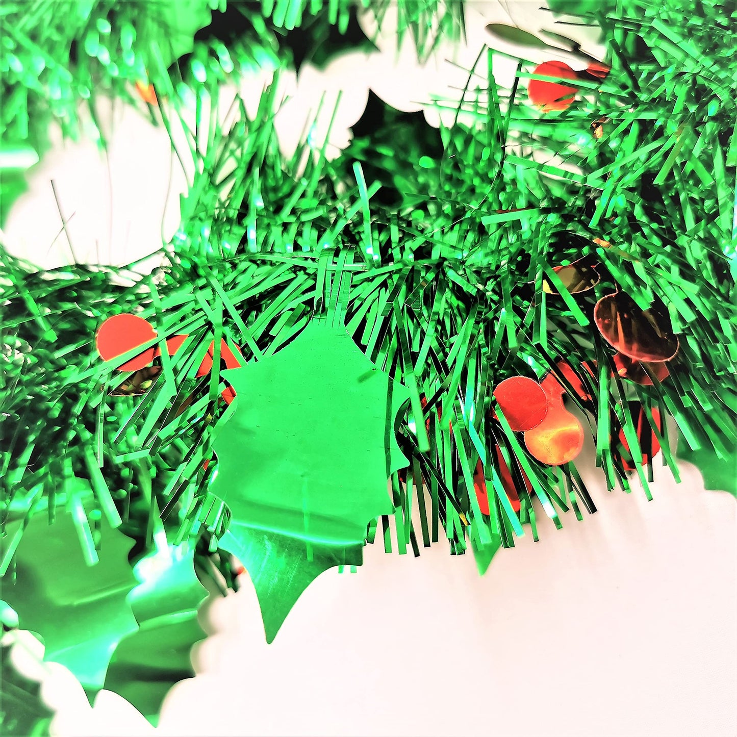 YLAB - 3 Strands of Holly Berry Tinsel - 2 Meters each Strand