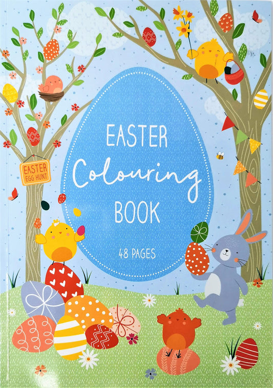 Easter Colouring Book for Kids & Adults – 48 Pages of Fun Easter Colouring | A4 Size, FSC Certified | Cute Bunnies, Eggs & Springtime Designs