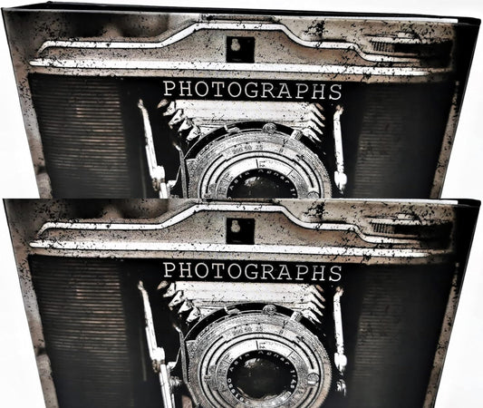 2 Pack Retro Photo Albums – 36 Photos Each – 6" x 4" – Vintage Camera Design