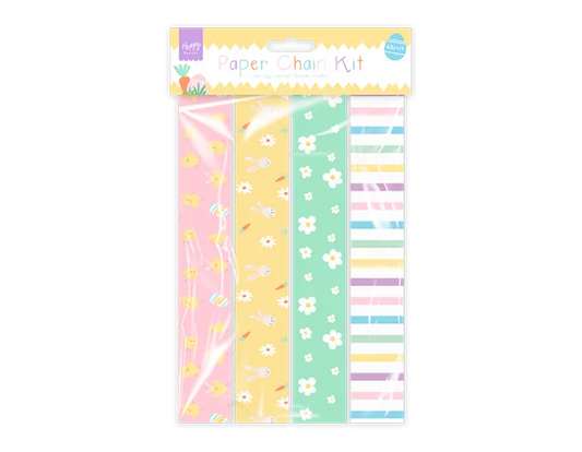 Easter Paper Chains (60 Pack) – Bunny, Chick & Flower DIY Easter Decorations