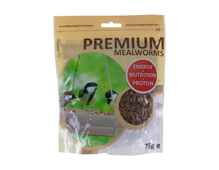 Premium Dried Mealworms 75g – High Protein Wild Bird Food for Feeders & Tables